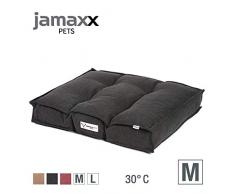 JAMAXX Hundekissen,Dicke weiche Komfort-Füllung, Bezug waschbar, Hunde-Matratze Bodenkissen Bezug Farben im modernen Vintage-Canvas Design, PDB1086 (M) 65x55 anthrazit