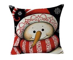 LILIHOT Weihnachten Flachs Weichen Kissenbezug Sofa Taille Throw Pad Cover Home Decoration Kissen Mode Bequem Elegante Reisekissen Schneemann Lendenkissen Glitter Zierkissenbezüge