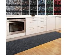 casa pura Küchenläufer Granada in großer Auswahl | strapazierfähiger Teppich Läufer für Küche Flur UVM. | Rutschfester Teppichläufer/Flurläufer für alle Böden (80x300 cm Anthrazit)