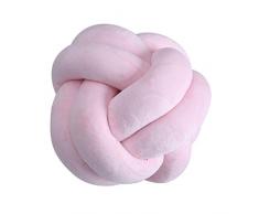 MEISI Handgefertigtes Kreatives Geknotetes Ballkissen Gestrickte Wurfkissen Minimalistischer Stil Innovatives Heimsofa-Bürodekorkissen im Europäischen Stil (18 X 18 Cm)