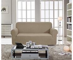 E EBETA Elastisch Sofa Überwürfe Sofabezug, Stretch Sofahusse Sofa Abdeckung Hussen für Sofa, Couch, Sessel 2 Sitzer (Sand, 145-185 cm)