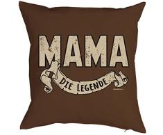 bedrucktes lustiges Fun Sofa Kissen: Mama die Legende witziges Geschenk Dekokissen Couchkissen Sofakissen Geburtstag Weihnachten Ostern