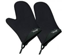 Spring Grips, 1 Paar Ofenhandschuhe, Hitzebeständig, Anti-Rutsch, schwarz