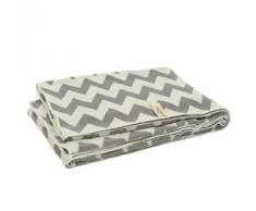 Little Naturals 516-522-00058 Gestrickte Decke, 100 X 150 cm, Chevron grau/off-white