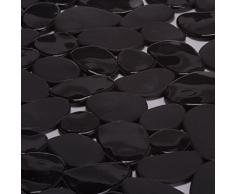 Duschmatte, Badematte, Badewanneneinlage PVC Kieselsteine (Schwarz)