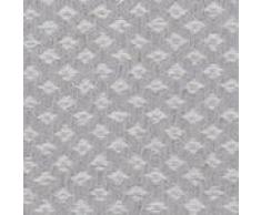 URBANARA Kaschmirdecke/Plaid Alashan - 100% reiner Kaschmir, mit Rautenmuster und offene Fransen - 140 x 200 cm (Hellgrau/Creme)