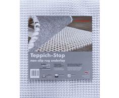 andiamo Teppich-Stop Antirutschmatte Teppichgleitschutz Teppichunterlage Haftgitter Rutschschutz, PVC beschichtetes Polyester, rutschhemmend zuschneidbar pflegeleicht strapazierfähig, weiß, 60 x 120 cm