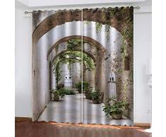 LIGAHUI Blickdichte Gardinen mit Ösen Türöffnung 2 x B140 x H245cm Vorhang Blickdicht Thermo Vorhänge Kinderzimmer Gardine Verdunkelungsvorhang Sichtschutz Schlafzimmer