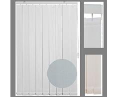 generisch Lamellenvorhang Vertikal-Jalousie Schiebegardine GRAU_ Höhe 150 cm, 180 cm, 250 cm_ selbst kürzbar mit Schere (200 x 180 cm)