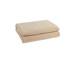Soft-Fleece-Decke – Polarfleece-Decke mit Häkelstich – flauschige Kuscheldecke – 160x200 cm – 040 sand – von ’zoeppritz since 1828’