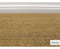 HEVO® Sisal Naturfaser Kollektion - Salsa Sisal Teppichboden Muster in 6 Farben - Inkl. 2% Bestellgutschein Honig