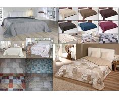 MB Warenhandel24 Tagesdecke XXL Allzweckdecke ca. 220x240 Patchwork Landhaus Sofa Bettüberwurf (Anthrazit mit Rautensteppung)