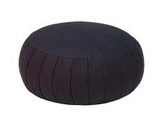 Meditationskissen ZAFU BASIC (Dinkel), schwarz, klassisches Sitzkissen für die Meditation im Yoga, für Zen Meditation und andere Sitzmeditation, ca. 32 x 17 cm