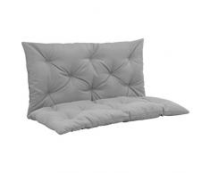 vidaXL Auflage für Hollywoodschaukel Polster Kissen Bankauflage Polsterauflage Sitzkissen Sitzpolster Stuhlkissen Schaukelauflage Grau 100cm