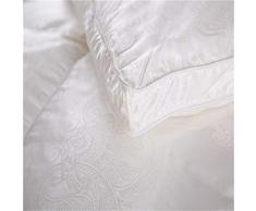 LMXJB LuxuriöS Weiss GäNsedaunen Bettdecke TröSter 98% FüLlen Bettdeckeneinsatz Und 100% Weich Jacquard-Seide Bettbezug Alle Jahreszeiten Hypoallergen Zuhause Baumwollsatin BettwäSche,king/220X240CM