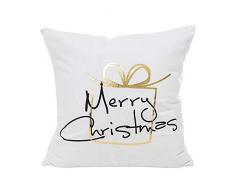 DOGZI Halloween Kissen Bettwäsche Weihnachten Sofa Dekokissen Kissen Weihnachten - Frohe Weihnachten Gold Foil Printing Sofa Taille Wurf Kissenbezug