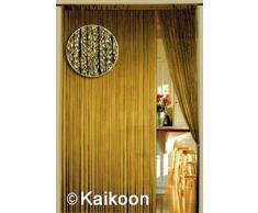 Fadenvorhang 150 cm x 300 cm gold glänzend (BxH)