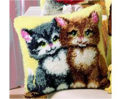 Vervaco Knüpfkissen mit Knüpfhaken, Multi Colored