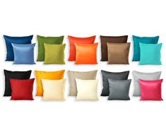 Kissenhülle Wildseide Optik uni Kissenbezug Zierkissen Deko Kissen #1134 (rosa, 40x40 cm)