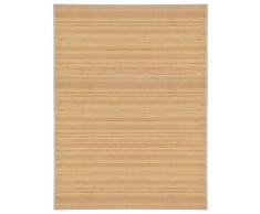 vidaXL Teppich Bambus Natur Wohnzimmer Küchenteppich Bambusteppich Bambusmatte