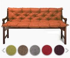 sunnypillow Bankauflage Stuhlkissen Bankkissen 100 x 50 x 50 cm Sitzkissen und Rückenkissen für Hollywoodschaukel Polsterauflage Auflage für Gartenbank viele Farben und Größen zur Auswahl Orange