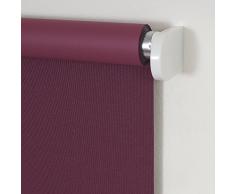 Springrollo Mittelzugrollo Schnapprollo Verdunkelungsrollo verdunkelnd Sonnenschutz Sichtschutz | Länge 180 cm | Breiten 60-200 cm | brombeere (102 x 180 cm)