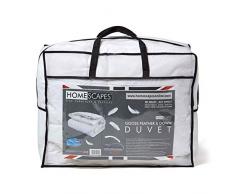 Homescapes warme Vier-Jahreszeiten-Bettdecke, Federdecke 260 cm x 220 cm, Zwei-Deckensystem (Wärmeklasse 2-5) – 85% Gänsefedern und 15% Daunen, Ganzjahresdecke Steppbettdecke Öko-Tex-Zertifiziert