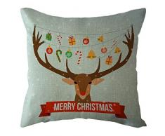 Kissen Fghyh Weihnachten Home Decor Office Sofakissen Platz Dekokissen Festliche Kissenbezug 45 x 45 cm(B)