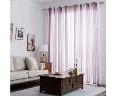 FSYGZJ Gardinen Voile Ultra-halb transparente Fenster, gestreifte Gardinen Voile, Eyelet Balkon Wohnzimmer-Aus Privacy Protected, Panel 1 100x200cm Tropfen,Lila,100x200cmpleat