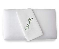 Siebenschläfer Orthopädisches Nackenstützkissen - Kopfkissen aus druckausgleichendem Visko-Gelschaum (Memory Foam) mit Aloe Vera Bezug - Kissen in 70x42cm Höhe 15cm