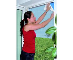 Schellenberg 20409 Fliegengitter Insektenschutz für große Fenster, Mückenschutz inkl. Klebestreifen, ohne Bohren, 150 x 180 cm, anthrazit