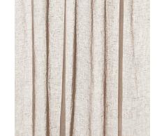 URBANARA Vorhang Cotopaxi – 100% reines Leinen, Vorhangschal mit Schlaufen – einzelner Schal (135 x 320 cm, Taupe)
