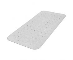 casa pura® Wanneneinlage Astrid | rutschfest | geriffelte Oberfläche | PVC-frei | Lochung für optimalen Wasserabfluss | 34 x 76 cm | drei Farben (weiß)