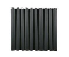 JEMIDI Gardine Vorhang Ösenschal Blickdicht 245cm (L) x 300cm (B) Übergröße Schal Dekoschal Ösengardinen (Öse 245cm x 300cm, Grau)