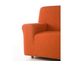 Zebra Textil Elastische Sofa-Husse Beta GröÃe 4 Sitzer (Von 210 bis 240 cm), Farbe Orange (Mehrere Farben verfügbar)