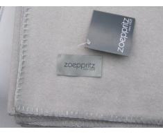 zoeppritz since 1828 Soft-Fleece-Decke – Polarfleece-Decke mit Häkelstich – flauschige Kuscheldecke – 160x200 cm – 920 light grey mel. – von ’zoeppritz since 1828’ 103291-920-160x200
