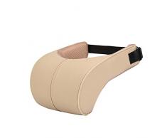 YSHtanj Autokissen/Taille Kissen Autositze Zubehör Kissen Auto Kopfstütze Kunstleder Memory Baumwolle Nackenkissen Sitzkissen Taille Stützkissen Beige Taille Kissen Beige Pillow