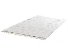 Flickenteppich Wohnzimmerteppich Handwebteppich | 80x250 cm | Natur | Baumwolle