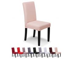 SaintderG® Stuhlhussen 6 Stück Elastische Moderne Beschützer Stuhlhussen, Hochzeit Partys Bankett Deko, bi-Elastic Spannbezug, sehr pflegeleicht und langlebig Universal (Leicht Champagner, 6 Stück)