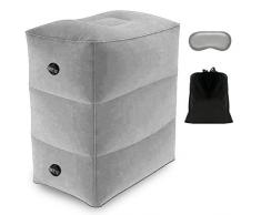 Aufblasbare Fußstütze für Reise in Bahn Auto Bus Flugzeug Balkon Büro Zuhause Fußablage Kissen Kinder Kleinkinder Flachbett Multifunktionale Höhenverstellbar Beinstütze Kissen Leichte Kompakte