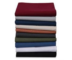 EllaTex Renforce Bettlaken Haustuch aus 100% Baumwolle ohne Gummizug, Farbe: Silbergrau, Größe: 220 x 240 cm