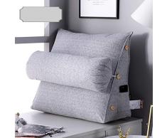 Ckssyao Schlafsofa Kissen Dreieck Rücken-Keil-Kissen, Oberkörperstützkissen verstellbare Kopfstütze, für Ruhe, Startseite Artifact,Grau