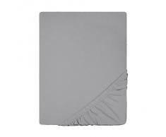 Celinatex 2793 Spannbettlaken 140 x 200 - 160 x 200 cm Baumwolle Jersey-Stretch Lucina, dunkel grau