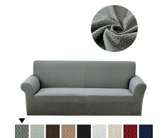 Lanqinglv Grau Elastisch Jacquard Sofaüberwurf Wasserabweisend Sofa Überwürfe 1/2/3/4 sitzer Sofabezug Einfarbig Couchbezug Sesselbezug rutschfest Abwaschbar