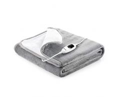 Heizdecken fürs Bett mit Abschaltautomatik(10h) Überhitzungsschutz, 150x80cm Flanell Wärmeunterbett mit 7 Temperaturstufe Elektrische, Waschbar
