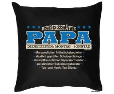 bedrucktes Vatertag Sofa Kissen: Betriebsstätte Papa - Geschenk Dekokissen Couchkissen Sofakissen Geburtstag Weihnachten Ostern