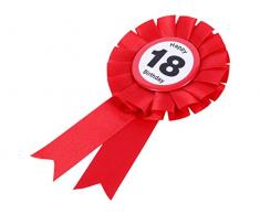 Alsino Geburtstagsdeko Happy Birthday Dekoration Girlande Plüschkissen Pin Buttons Flaschenöffner , wählen:18 Ansteckbutton 181039