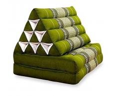 livasia Thaikissen der Marke Asia Wohnstudio, Kapok Dreieckskissen, asiatisches Sitzkissen, Liegematte, Thaimatte (Thaikissen 2 Auflagen)