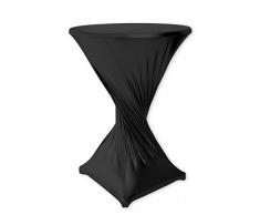 Mc-Stoff Stretch Husse für Stehtische Bistrotische Stehtischhusse SCHWARZ 90 cm Outdoor und Indoor Nutzung imprägniert wasserabweisend TischdeckenTischüberzug