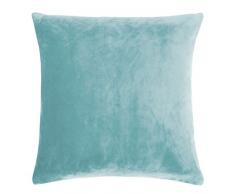 pad - Kissenhülle - Kissenbezug - Smooth - Samt - Aqua/türkis - 50 x 50 cm